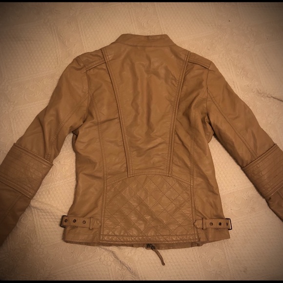 Vintage Member’s Only Style, Tan, Faux Leather Jacket, by Forever 21 - Picture 5 of 10